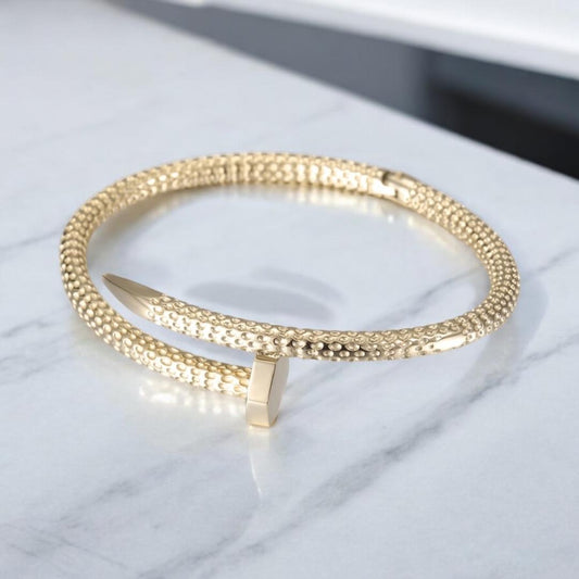 Hammered Nail Bangle