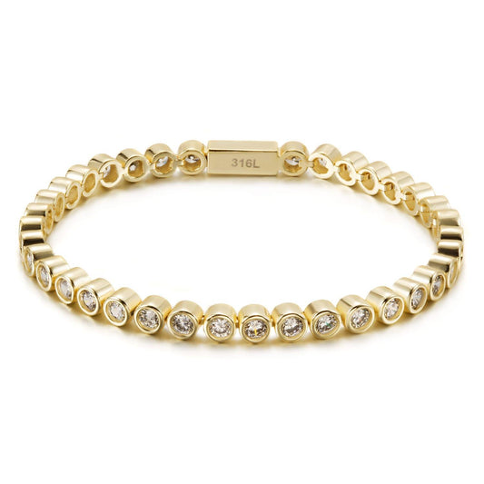 Round Bezel Tennis Bracelet