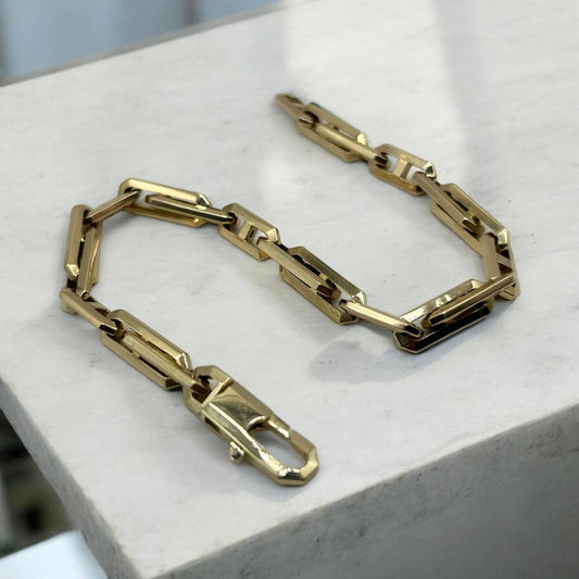 14K Interlinked Men Bracelet