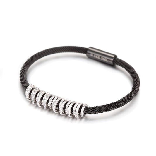 Pavé Bar Mesh Bracelet