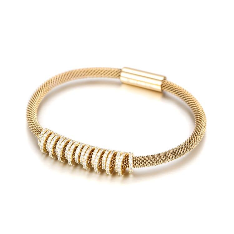 Pavé Bar Mesh Bracelet